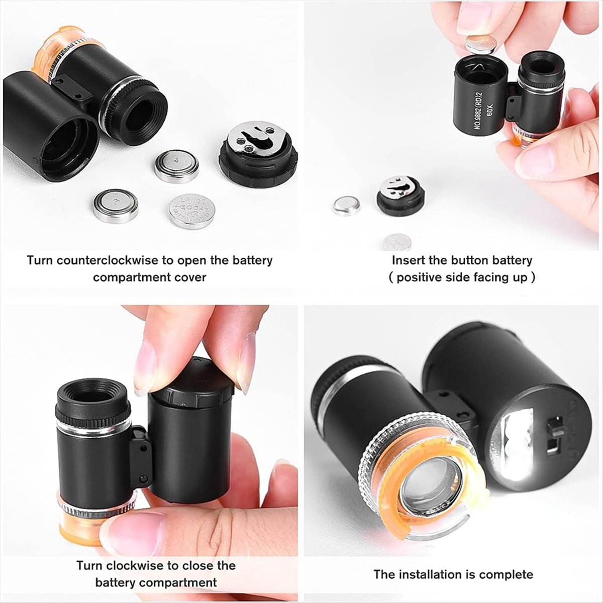 Gem Microscope Jeweler - UNTUK RUMAH 60X Mikroskop Saku Mini