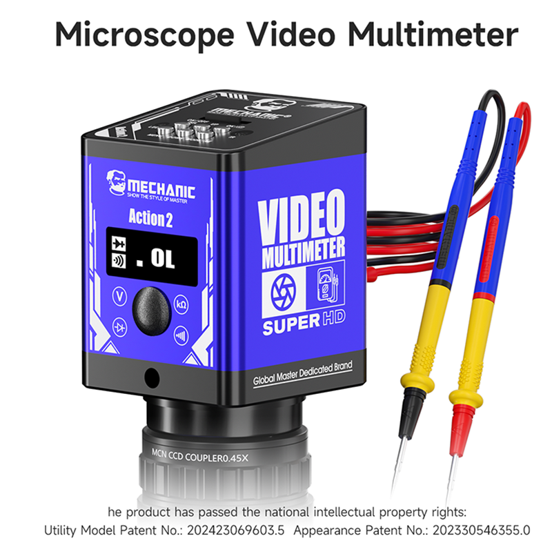 Measuring Microscope Video 1080P - Multimeter Video Mikroskop Aksi 2 Mekanik