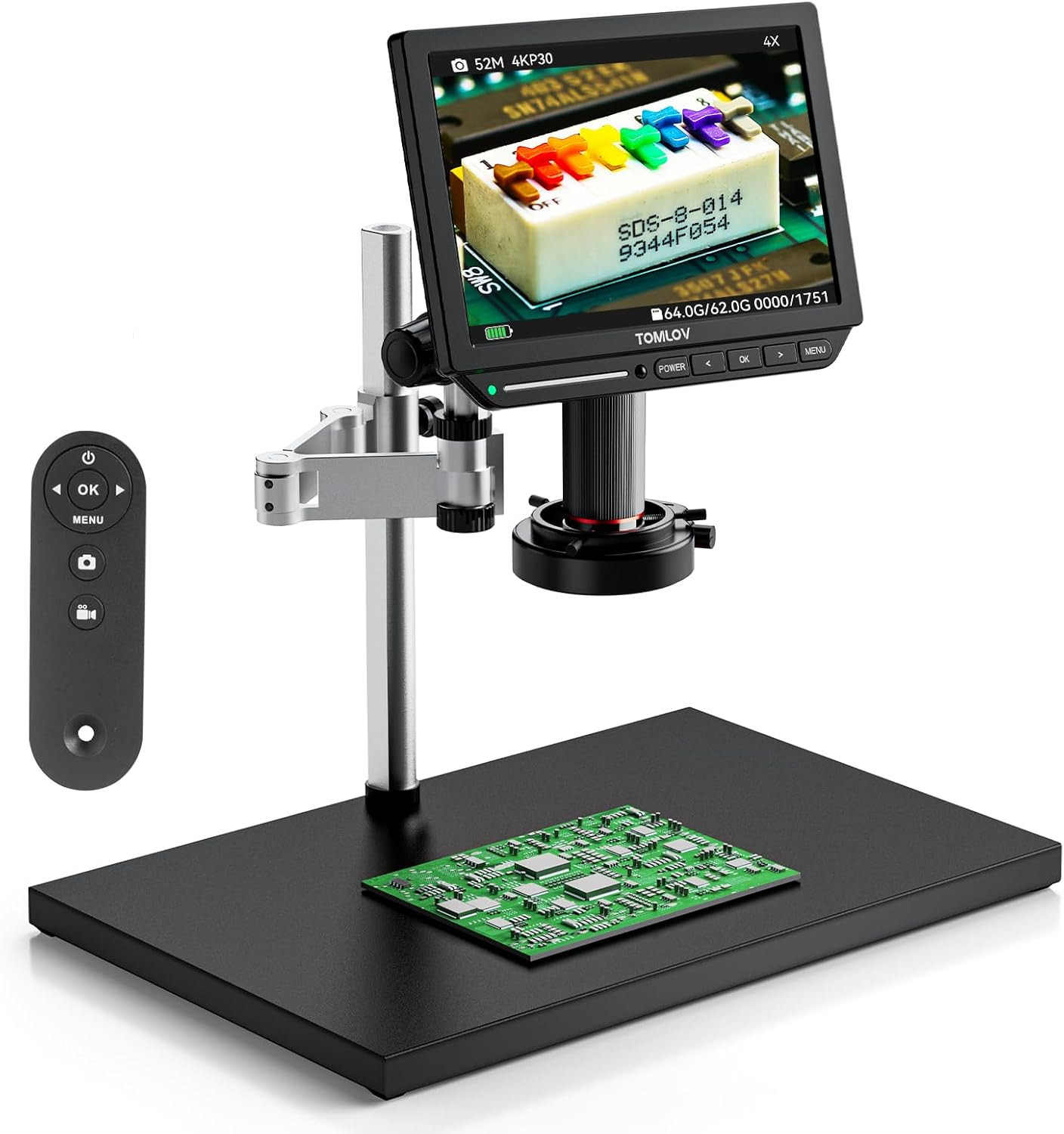 Digital Microscope 4K Hdmi 2000X - Mikroskop Digital TOMLOV 4K Untuk Penyolderan