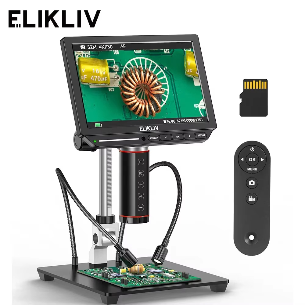 Metallurgical Microscope Inverted - Elikliv EM4K-AF, Mikroskop Digital 4K dengan