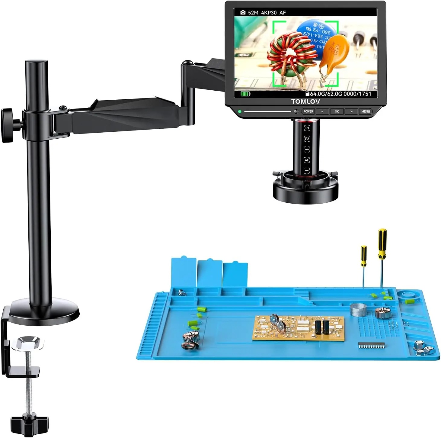 Digital Microscope 4K Hdmi 2000X - TOMLOV Mikroskop Digital 8