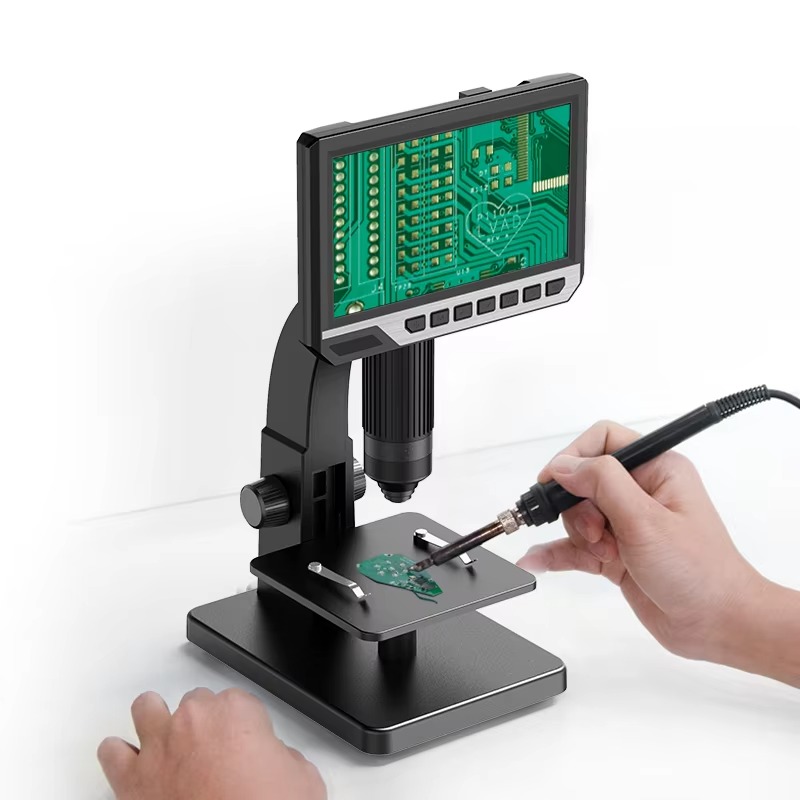 Digital Microscope With Screen 7 Inch - Beli Mikroskop Digital Elektron Optik Video