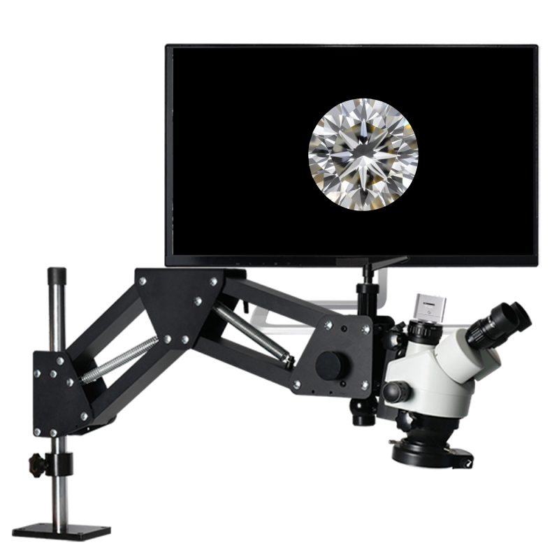Trinocular Stereo Microscope 7X-45X - Kamera 4K/2K Mikroskop Stereo Trinokular 7X-45X