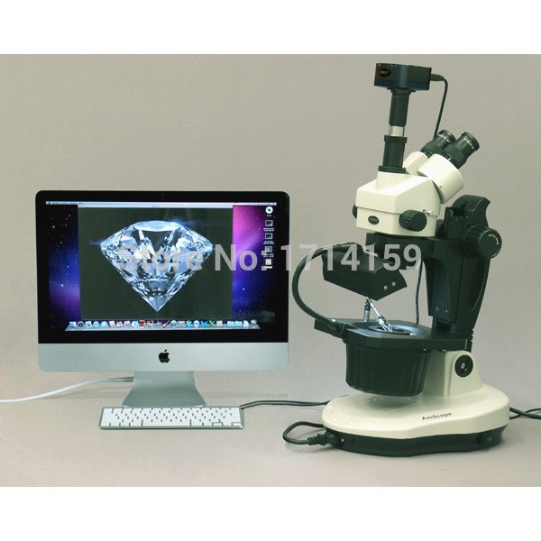 Gem Microscope Jeweler - Desain Jewlers dan Gemologists-AmScope Perlengkapan 3.5X-90X