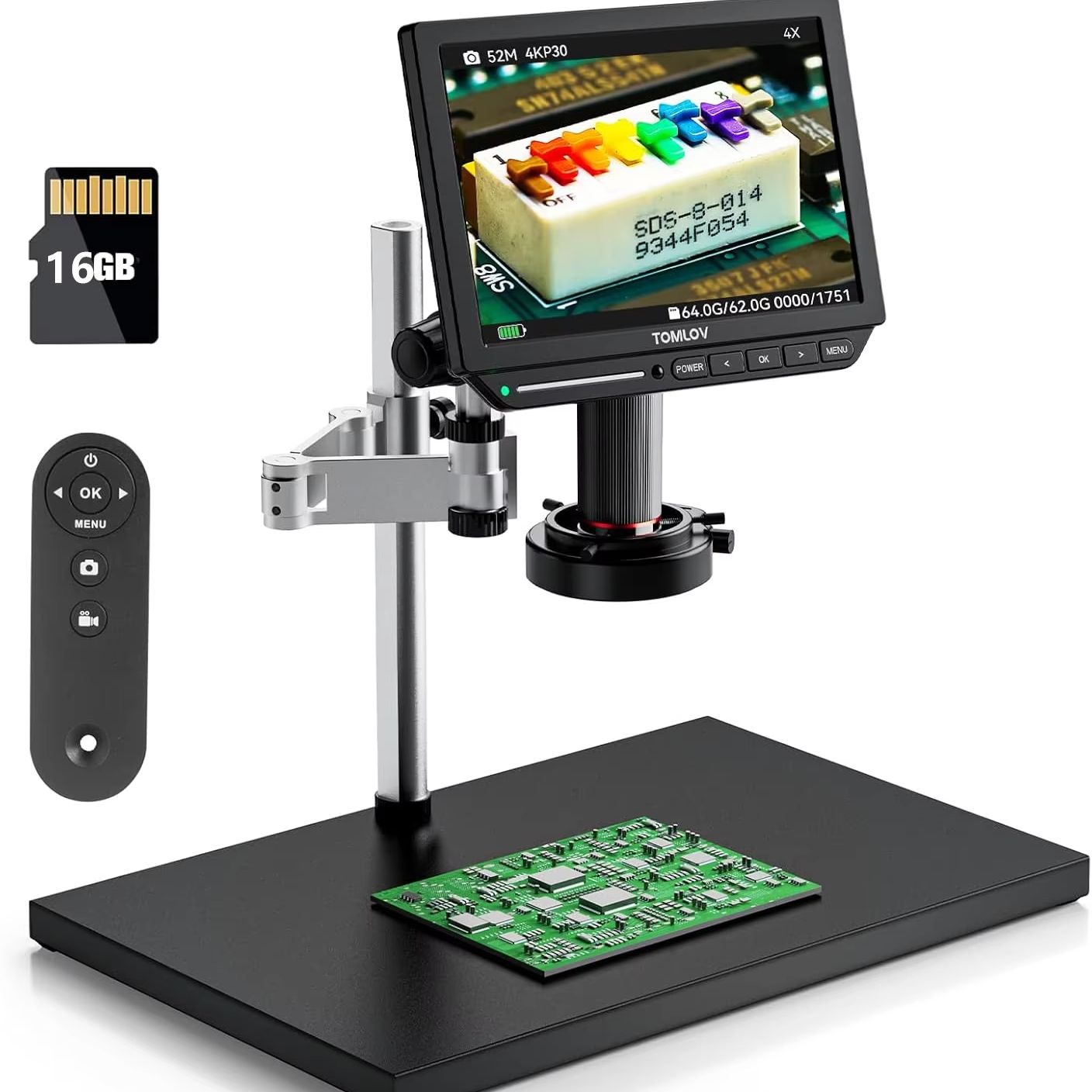 Digital Microscope 4K Hdmi 2000X - Mikroskop Digital TOMLOV 4K HDMI 2000X