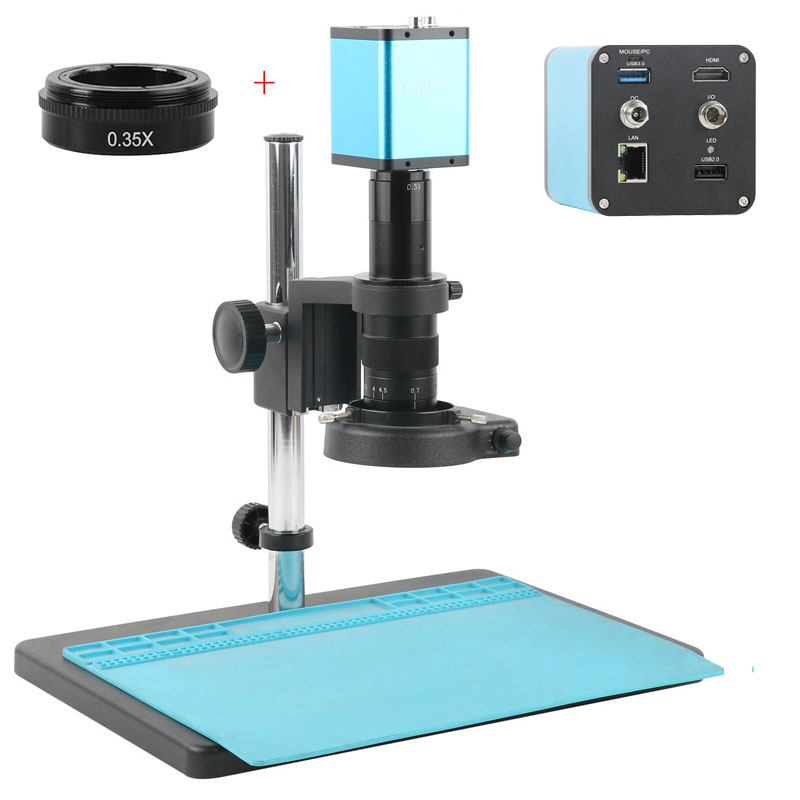Measuring Microscope Video 1080P - Set Mikroskop Digital Video Deteksi Laboratorium