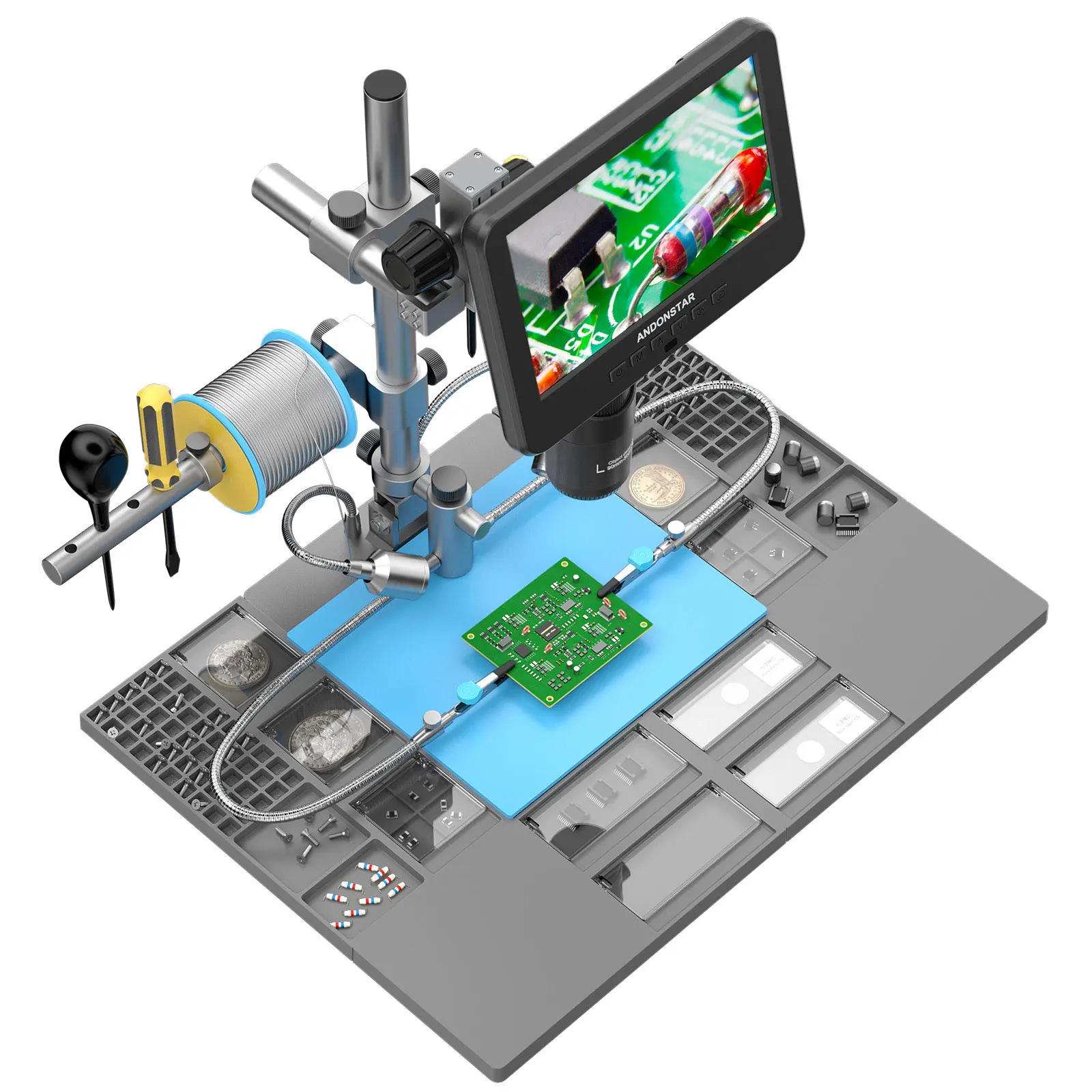 Mikroskop Digital Definisi Tin - Digital Microscope With Screen 7 Inch ulasan dan harga