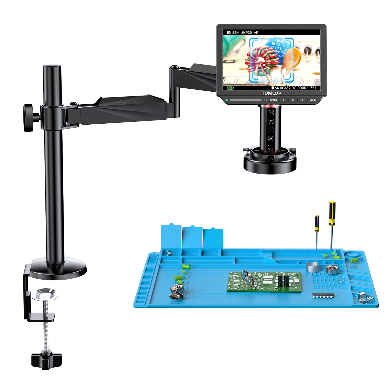 Mikroskop Digital TOMLOV 4K Au - Digital Microscope 4K Hdmi 2000X ulasan dan harga