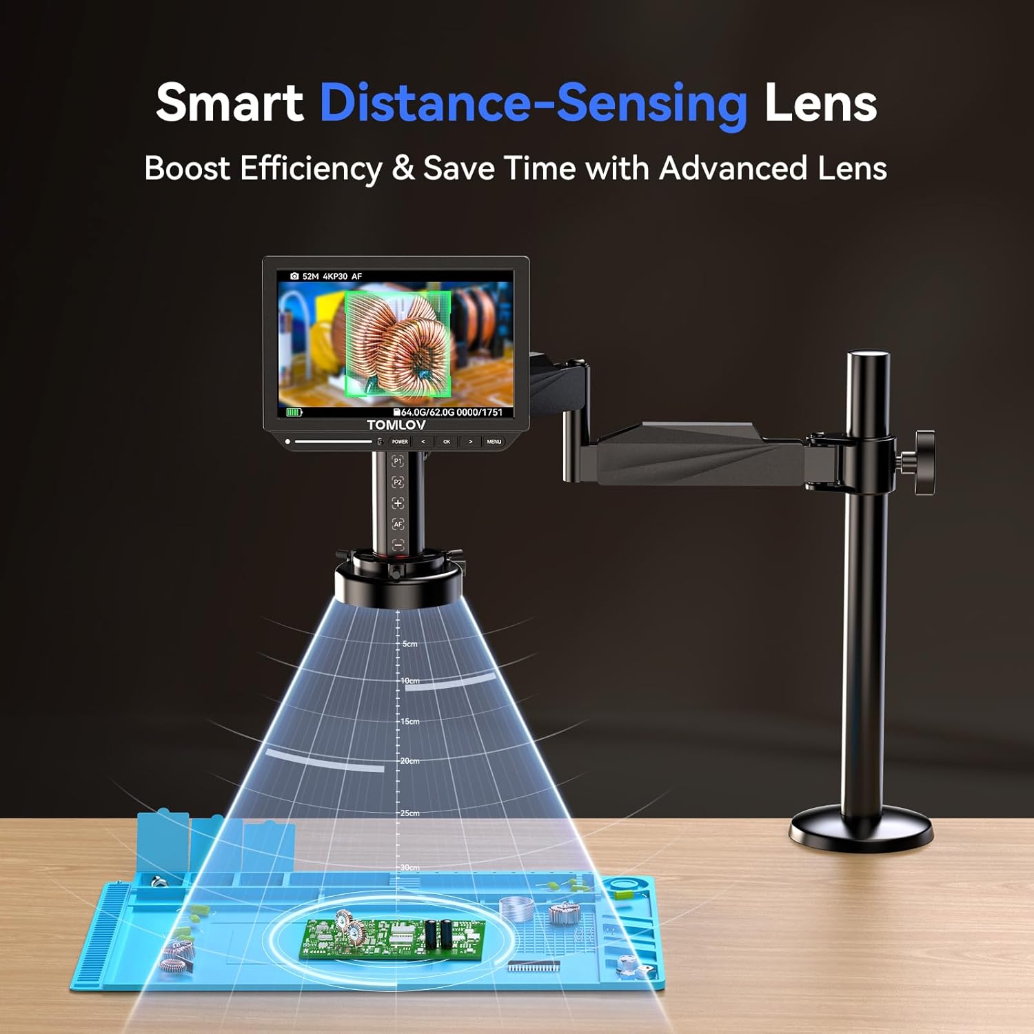 Mikroskop Digital TOMLOV 4K Au - Digital Microscope 4K Hdmi 2000X ulasan dan harga