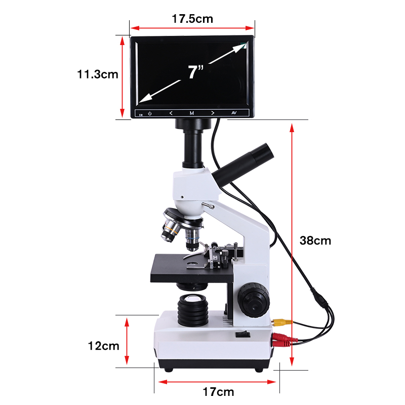 Mikroskop biologis Sperma Tung - Digital Microscope With Screen 7 Inch ulasan dan harga