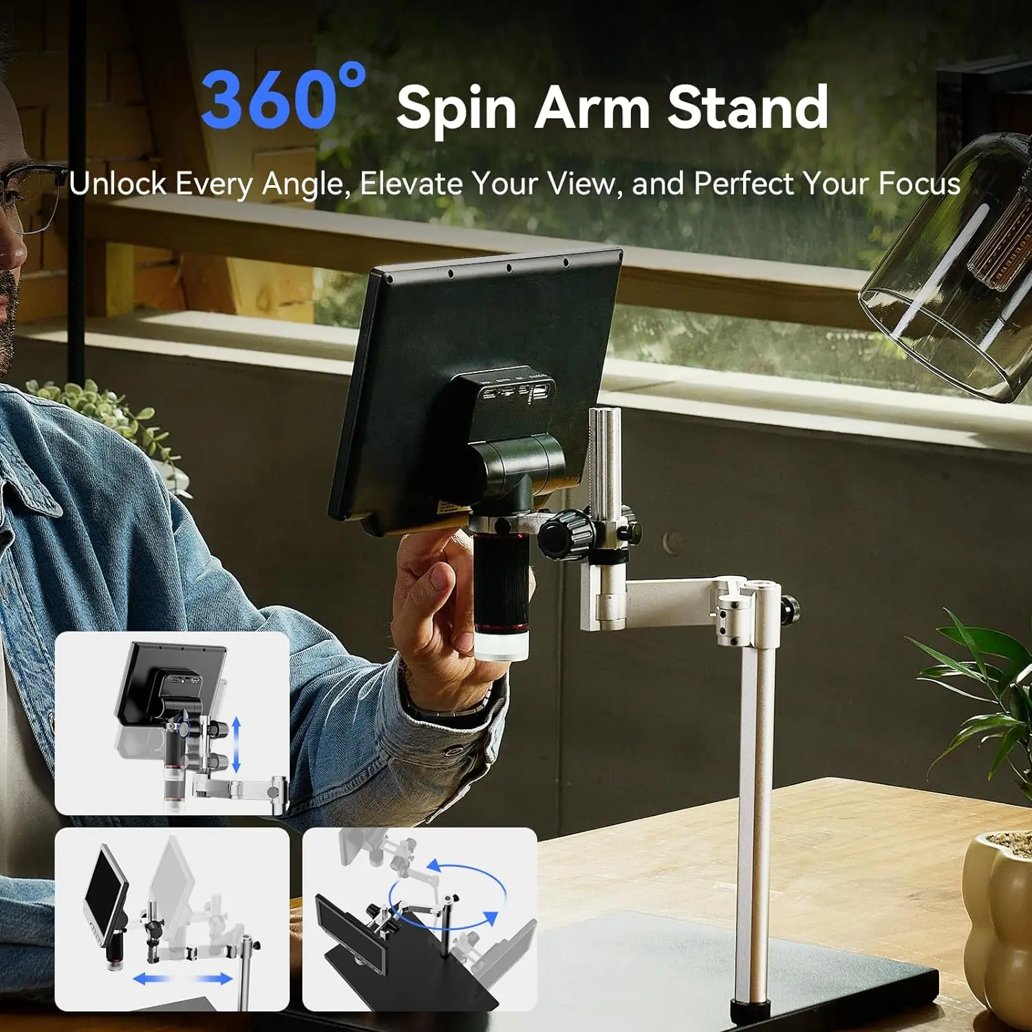 Mikroskop Digital TOMLOV 4K Un - Digital Microscope 4K Hdmi 2000X ulasan dan harga