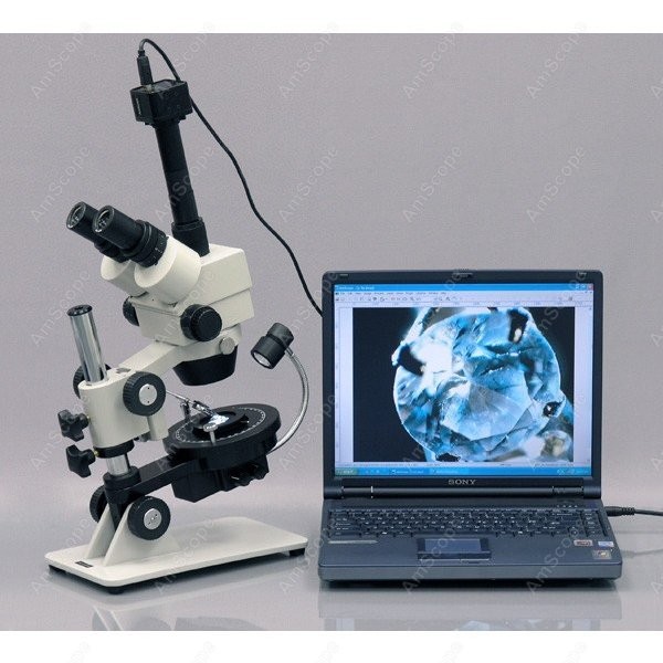 Mikroskop Stereo Trinokuler Am - Gem Microscope Jeweler ulasan dan harga