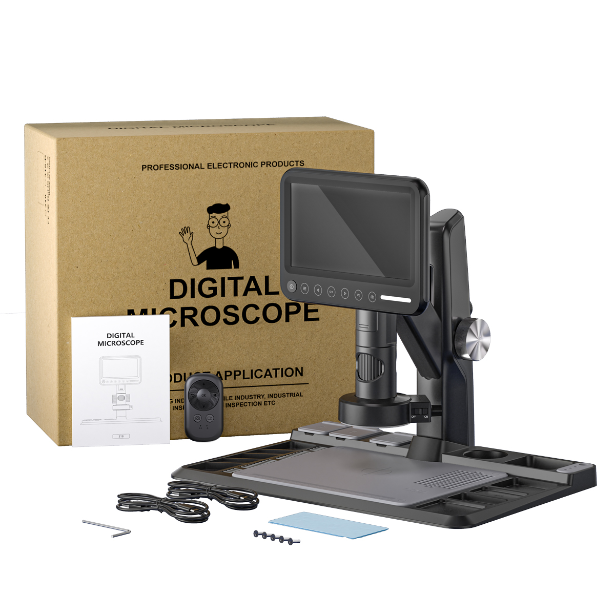 Mikroskop Digital dengan Layar - Digital Microscope With Screen 7 Inch ulasan dan harga