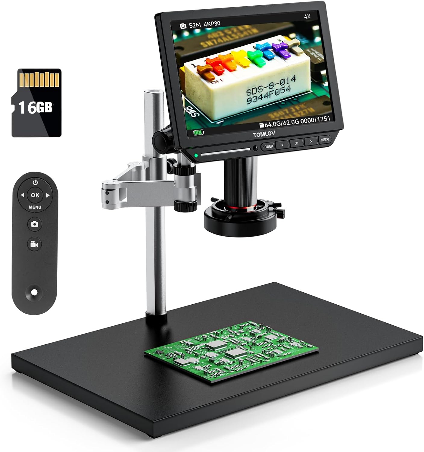 Mikroskop Digital TOMLOV 4K HD - Digital Microscope 4K Hdmi 2000X ulasan dan harga