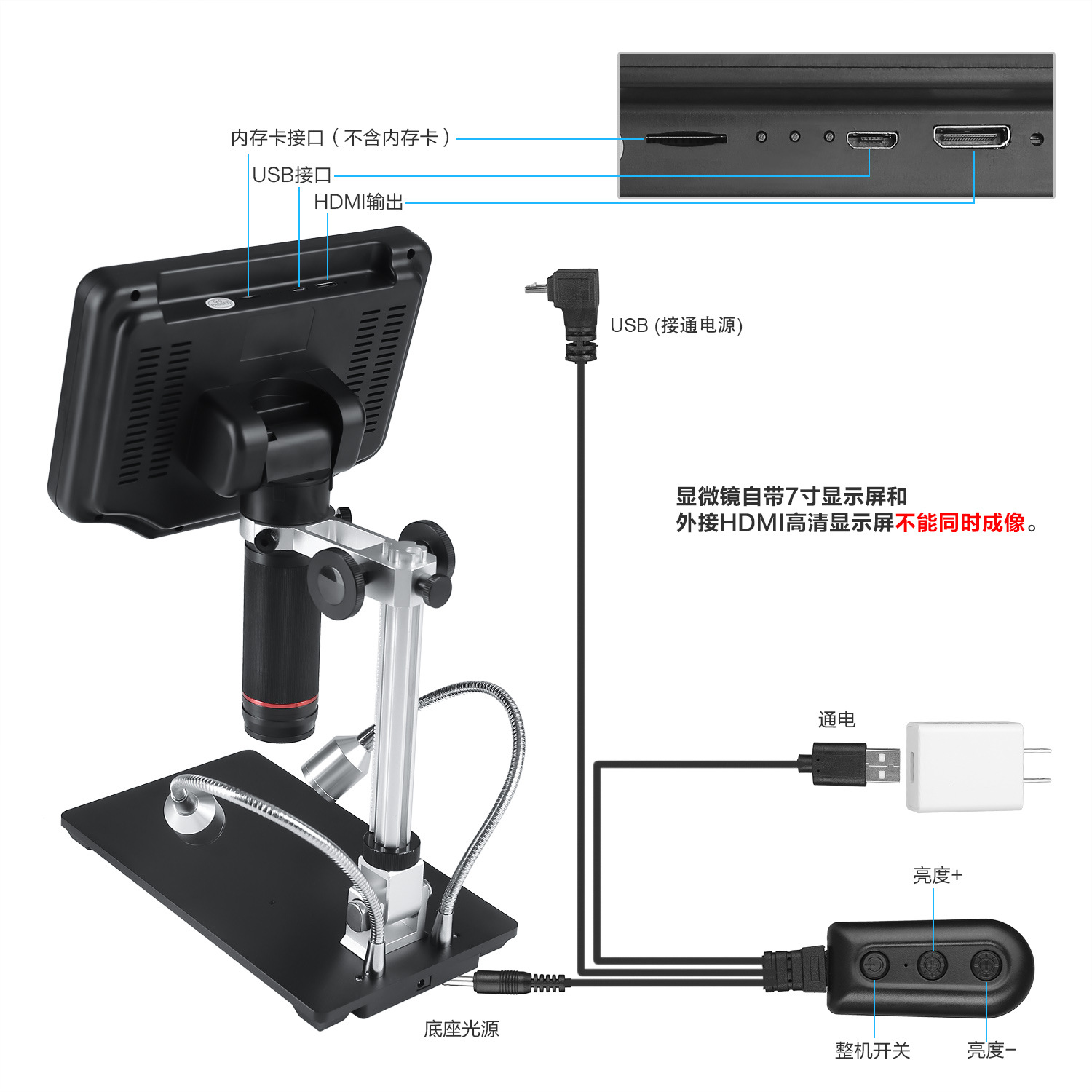 Mikroskop digital 3D layar bes - Digital Microscope With Screen 7 Inch ulasan dan harga