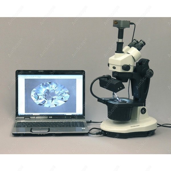 Mikroskop Stereo Trinokuler Am - Gem Microscope Jeweler ulasan dan harga