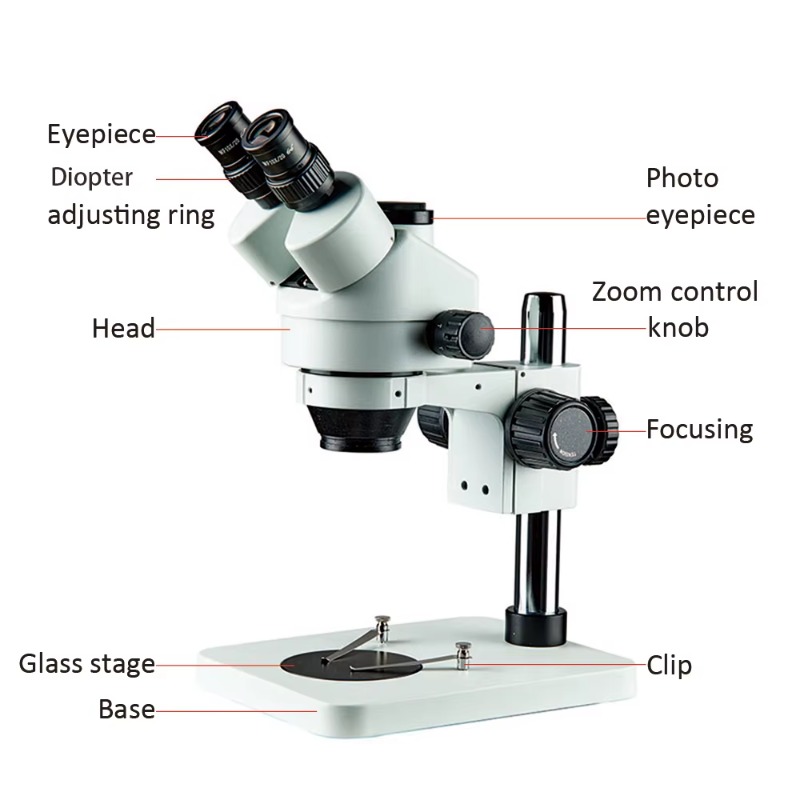 Mikroskop Binokular 7X-45X Tri - Trinocular Stereo Microscope 7X-45X ulasan dan harga