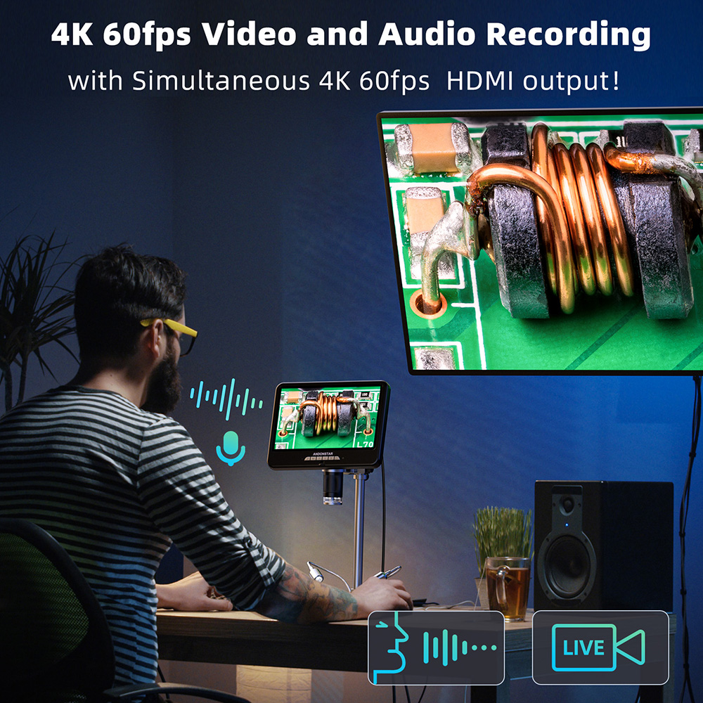 Andonstar Mikroskop Digital 4K - Digital Microscope 4K Hdmi 2000X ulasan dan harga