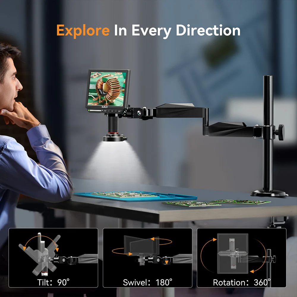 Elikliv EM4K Flex 4K Mikroskop - Digital Microscope 4K Hdmi 2000X ulasan dan harga