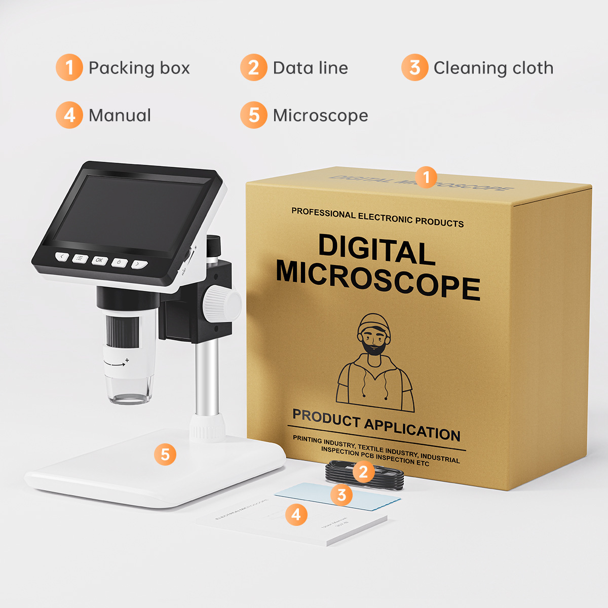 Mikroskop Digital portabel 4.3 - Usb Microscope 1000X Digital ulasan dan harga