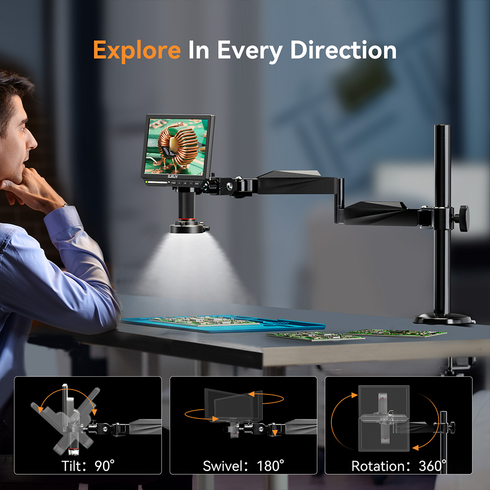 ELIKLIV EM4K Flex 2000X 4K Mik - Digital Microscope 4K Hdmi 2000X ulasan dan harga