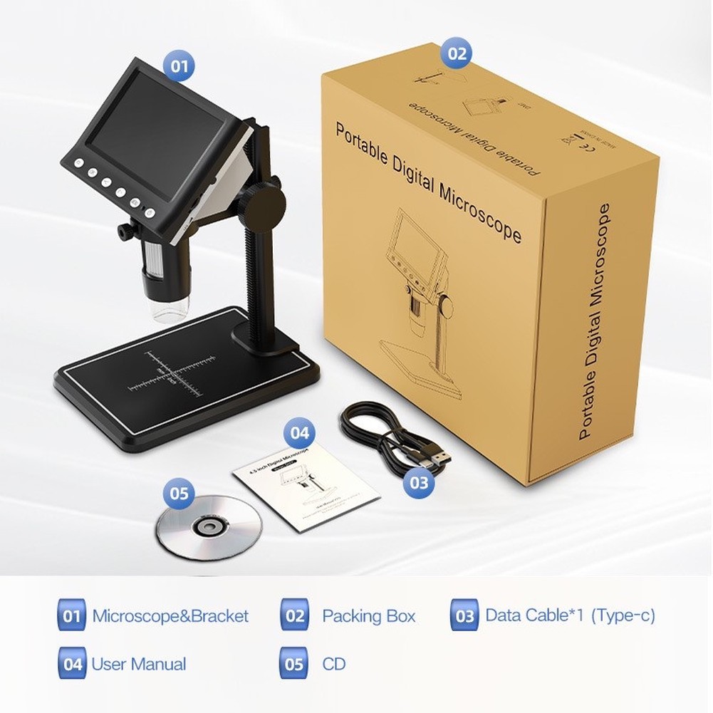 Mikroskop Digital 4.3 Inci HD  - Usb Microscope 1000X Digital ulasan dan harga
