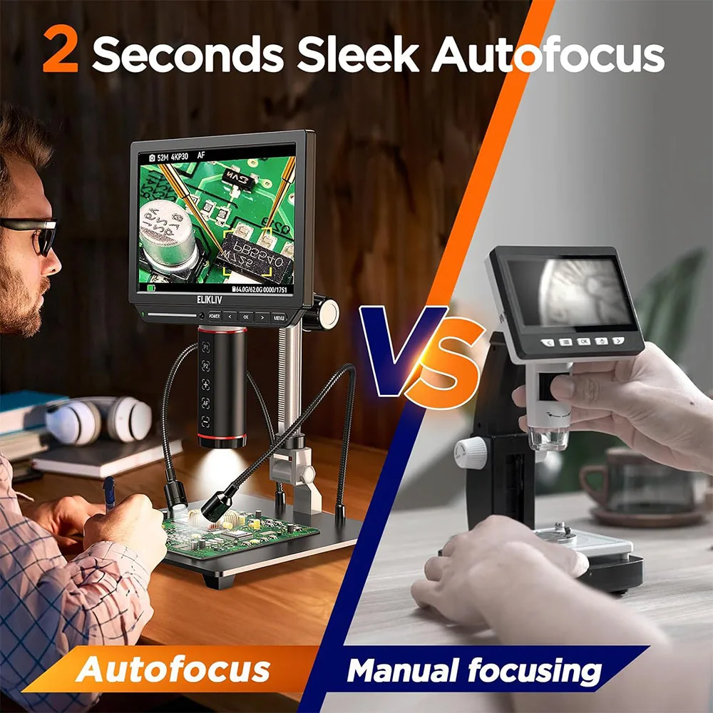 Mikroskop Digital Autofokus El - Digital Microscope 4K Hdmi 2000X ulasan dan harga