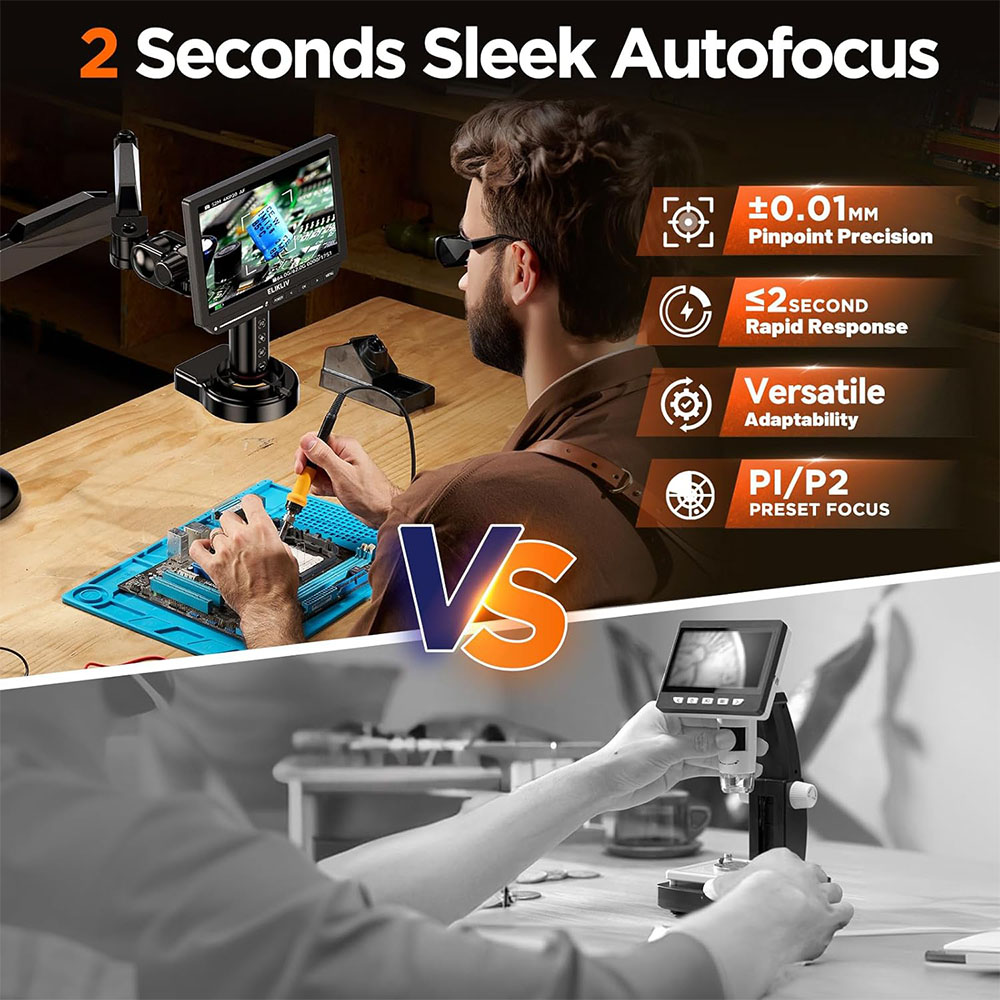 Elikliv EM4K-AF Flex, Mikrosko - Digital Microscope 4K Hdmi 2000X ulasan dan harga