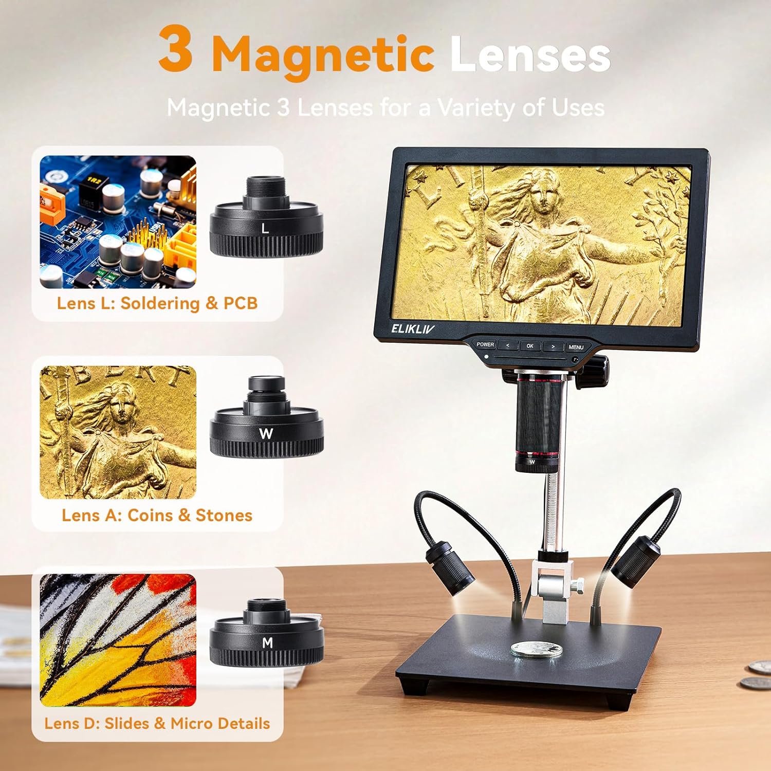 Elikliv TL301, Mikroskop Digit - Digital Microscope 4K Hdmi 2000X ulasan dan harga