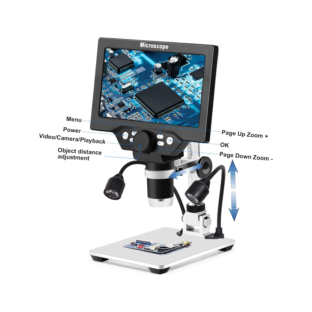 Mikroskop USB Digital LCD, Lay - Digital Microscope With Screen 7 Inch ulasan dan harga