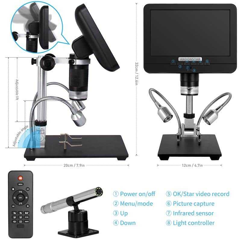 Mikroskop Digital USB Layar 7  - Digital Microscope With Screen 7 Inch ulasan dan harga