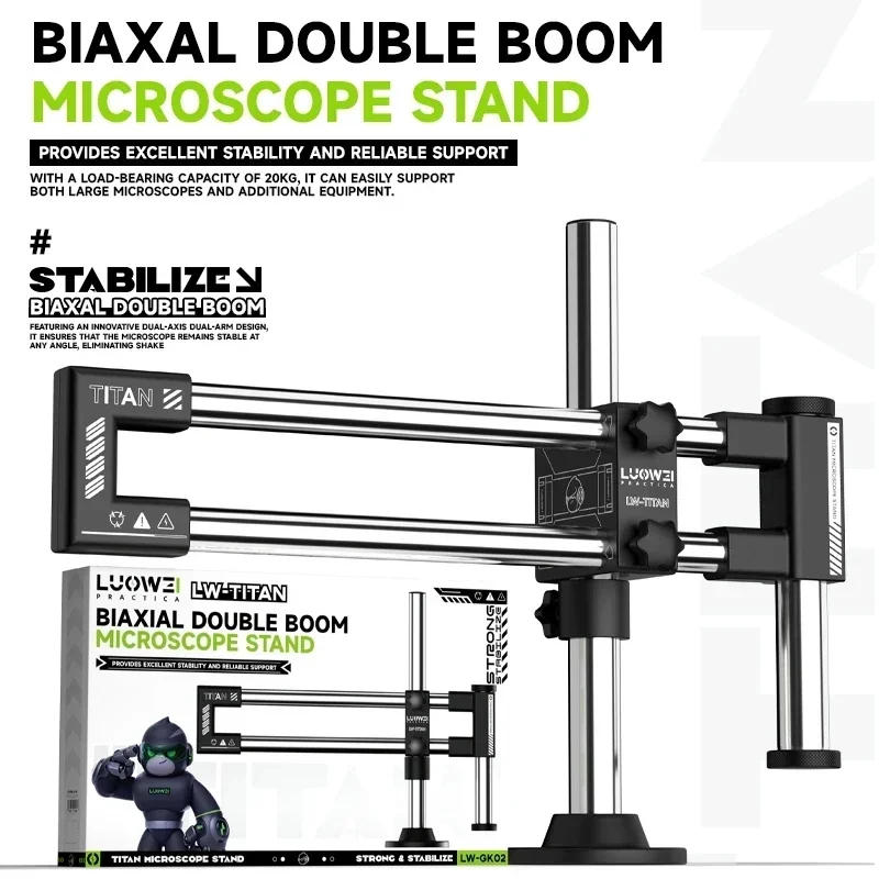 Statif Mikroskop Biaxal Double - Microscope Boom Stand Articulating ulasan dan harga