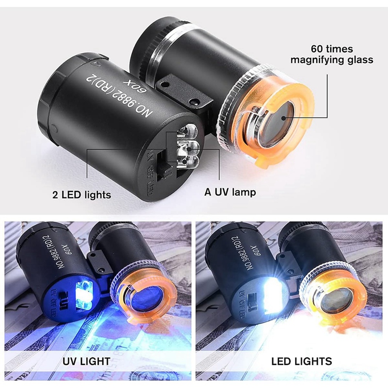 B62B 60X Mikroskop Mini Saku,  - Gem Microscope Jeweler ulasan dan harga