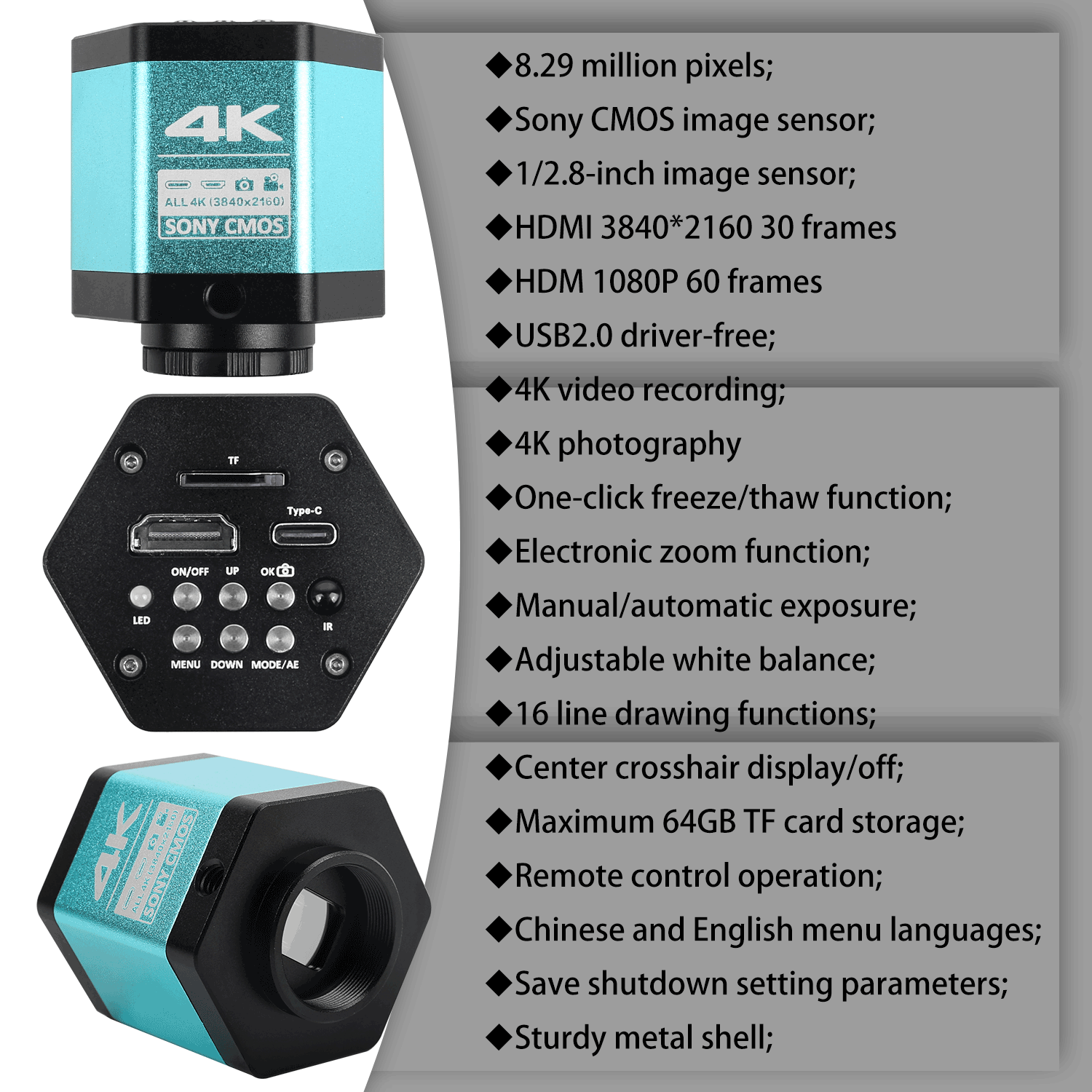 YIZHAN mikroskop Digital 4K FU - Measuring Microscope Video 1080P ulasan dan harga