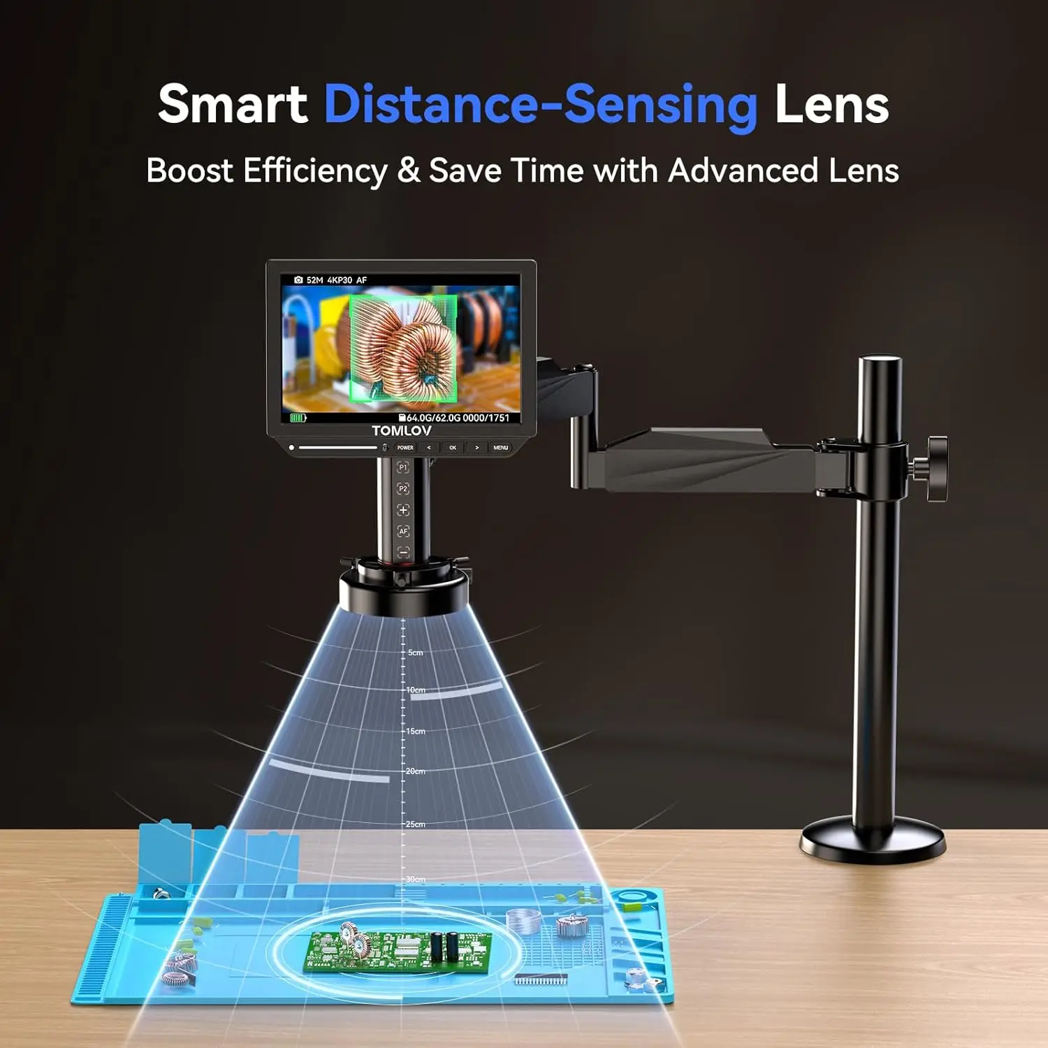 TOMLOV Mikroskop Digital 4K Fo - Digital Microscope 4K Hdmi 2000X ulasan dan harga